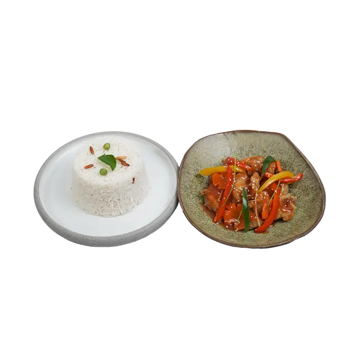 Szechuan Chicken + White Rice