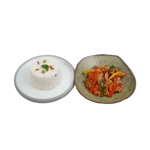Szechuan Chicken + White Rice